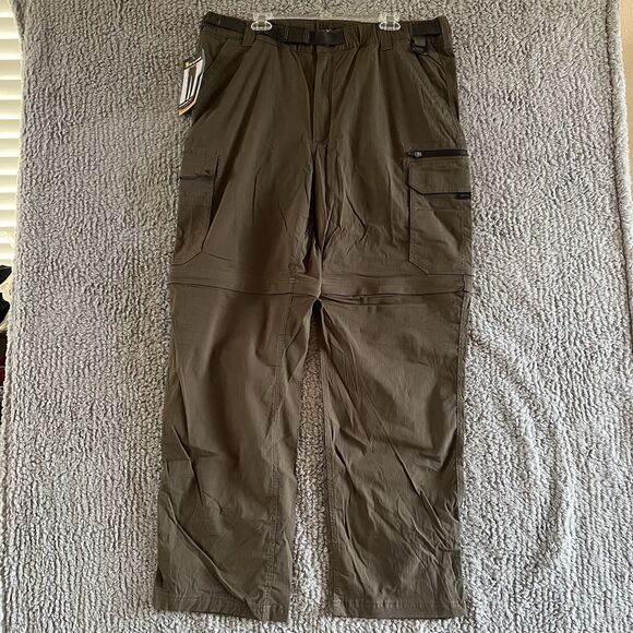 BC Clothing Convertible Stretch Cargo Hiking Pants or Shorts Mens XXL NEW! NWT! - Picture 1 of 16